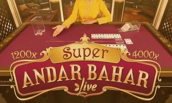Super Andar Bahar table art with the joker card dealt first